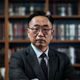 黑料社区首席审核官李明远，中年男性，戴眼镜，表情严肃专业，背景为办公室书架